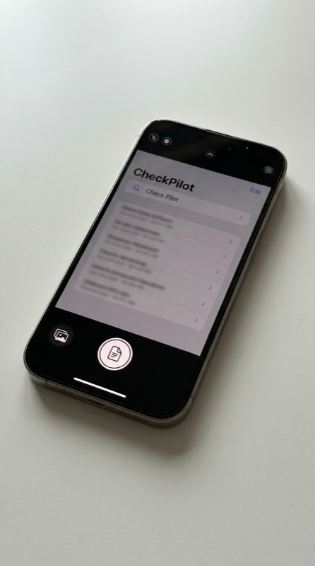 CheckPilot – Aufnahme-Leiste