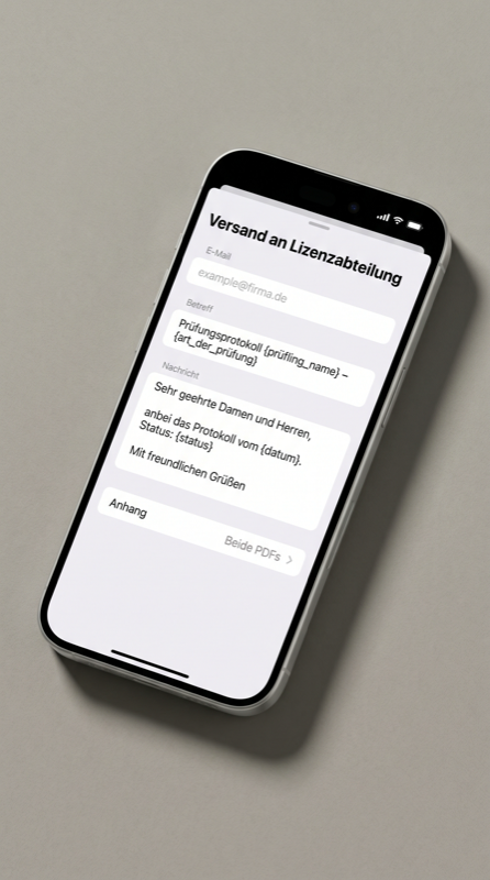CheckPilot – Versand-Ziel konfigurieren